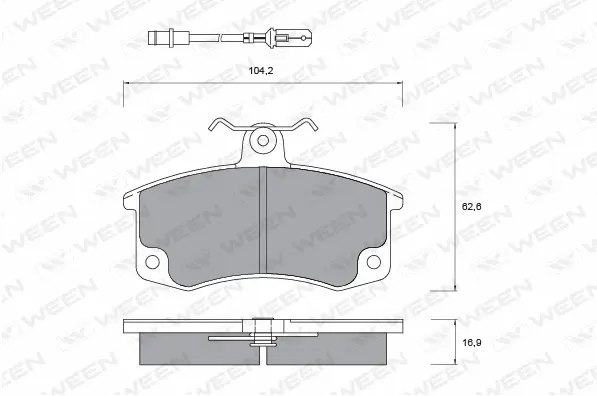 Brake Pad Set, disc brake (151-1102)
