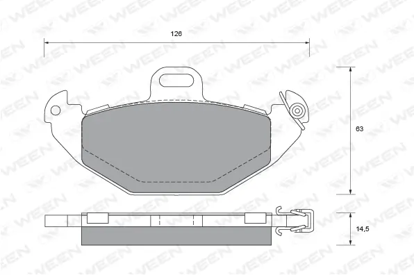 Brake Pad Set, disc brake (151-1808)