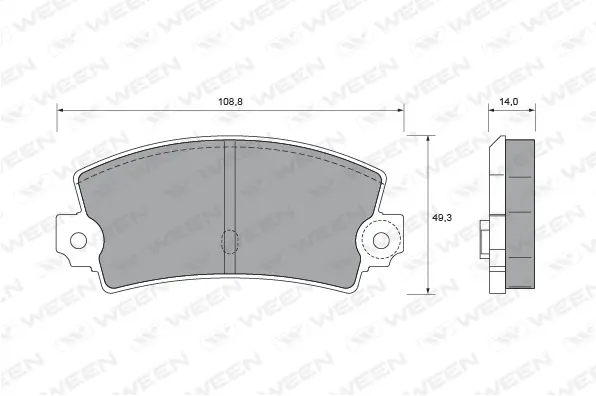 Brake Pad Set, disc brake (151-1904)