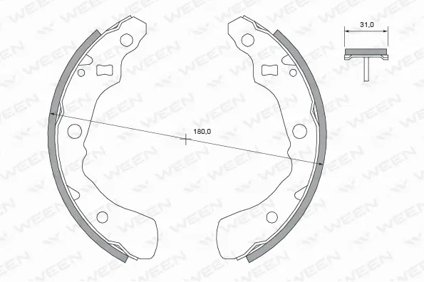 Brake Shoe Set (152-2476)
