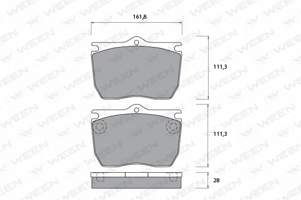 Brake Pad Set, disc brake (151-1065)