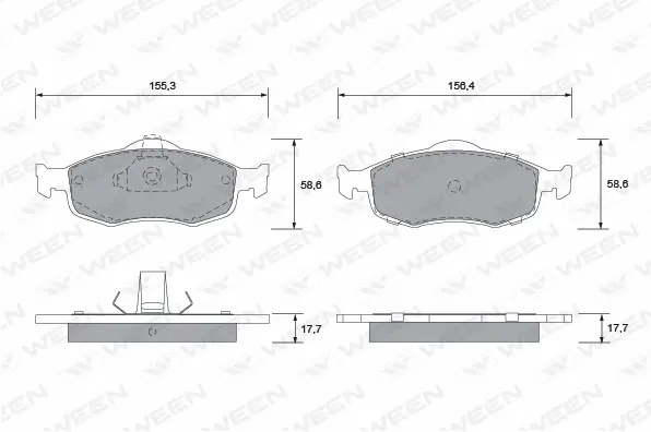 Brake Pad Set, disc brake (151-1290)