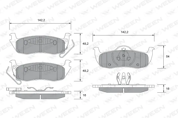 Brake Pad Set, disc brake (151-2506)