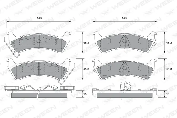 Brake Pad Set, disc brake (151-1487)
