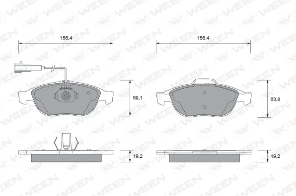 Brake Pad Set, disc brake (151-1870)