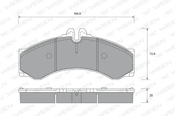 Brake Pad Set, disc brake (151-1768)