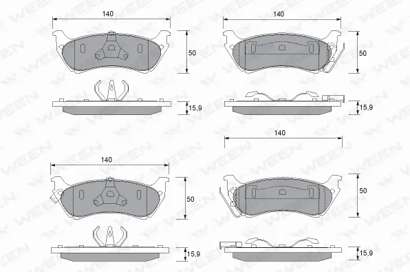 Brake Pad Set, disc brake (151-1231)