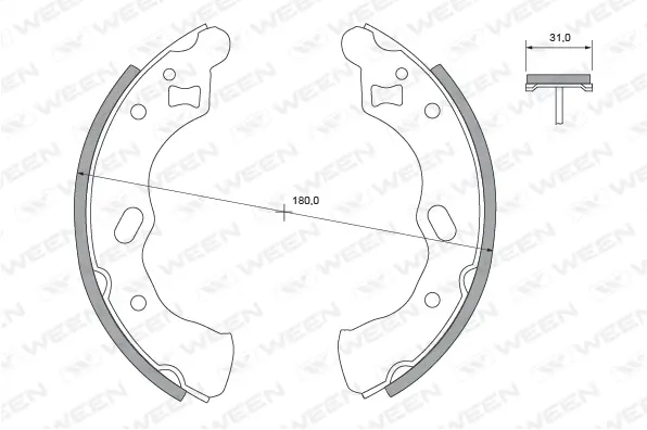 Brake Shoe Set (152-2389)