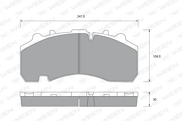 Brake Pad Set, disc brake (151-1562)