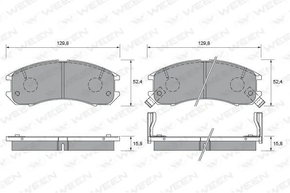 Brake Pad Set, disc brake (151-1530)