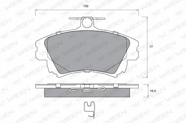 Brake Pad Set, disc brake (151-1345)