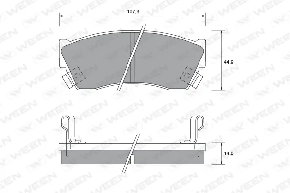 Brake Pad Set, disc brake (151-1419)