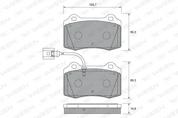 Brake Pad Set, disc brake (151-2012)
