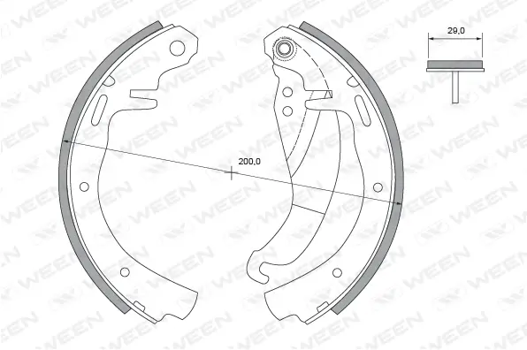 Brake Shoe Set (152-2199)