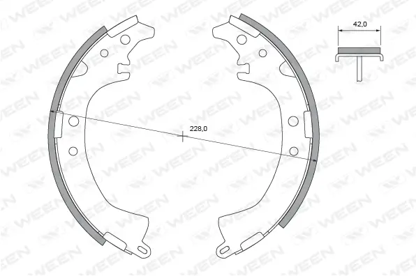 Brake Shoe Set (152-2423)