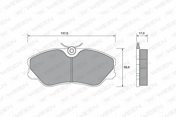 Brake Pad Set, disc brake (151-1413)