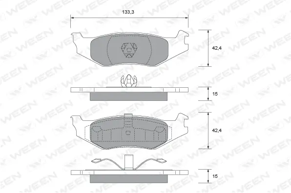 Brake Pad Set, disc brake (151-2412)