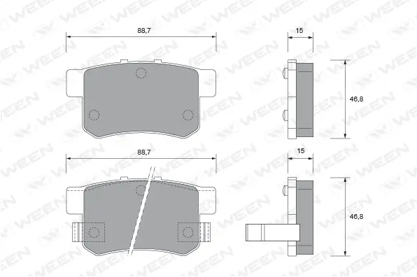 Brake Pad Set, disc brake (151-1548)