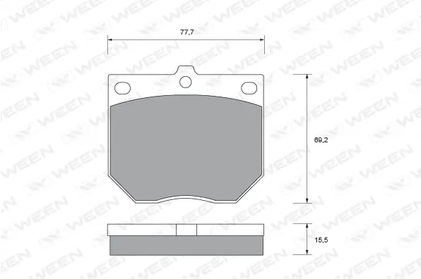Brake Pad Set, disc brake (151-1570)