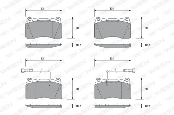 Brake Pad Set, disc brake (151-1815)