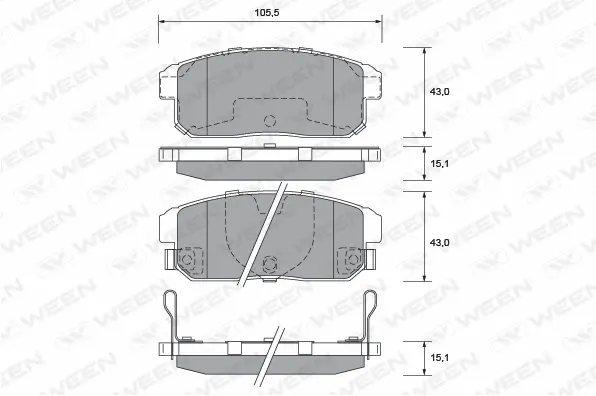 Brake Pad Set, disc brake (151-2320)