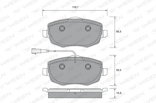 Brake Pad Set, disc brake (151-2642)