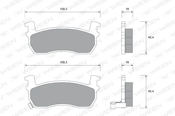 Brake Pad Set, disc brake (151-2272)