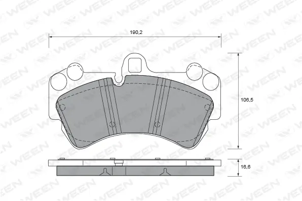 Brake Pad Set, disc brake (151-1938)