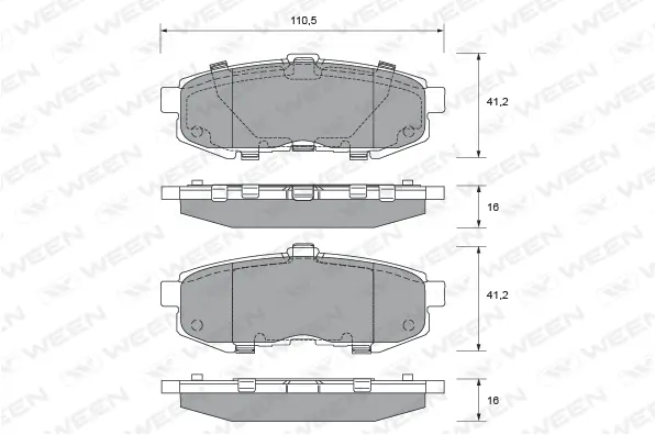 Brake Pad Set, disc brake (151-2117)