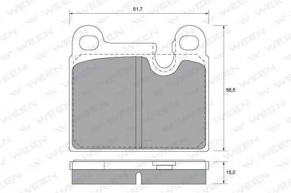 Brake Pad Set, disc brake (151-1512)
