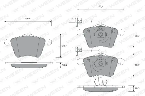 Brake Pad Set, disc brake (151-1880)