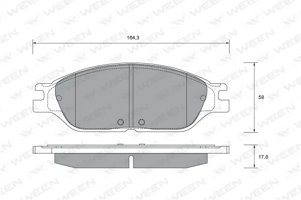 Brake Pad Set, disc brake (151-2507)