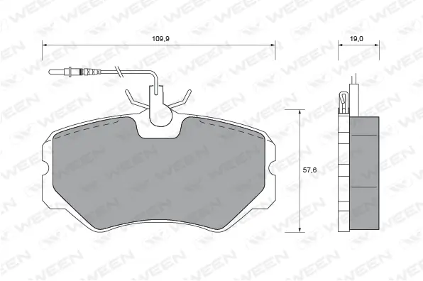 Brake Pad Set, disc brake (151-1598)