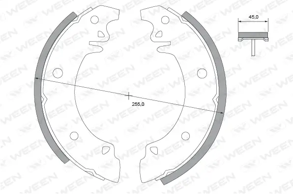 Brake Shoe Set (152-2211)