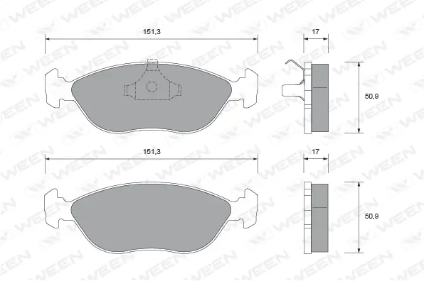 Brake Pad Set, disc brake (151-1737)
