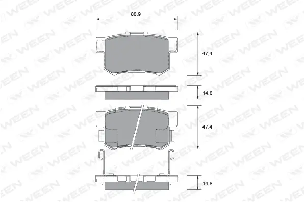 Brake Pad Set, disc brake (151-2717)