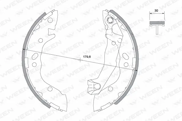 Brake Shoe Set (152-2031)