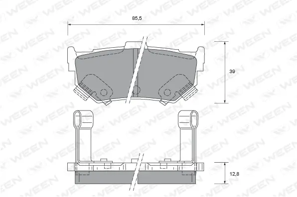 Brake Pad Set, disc brake (151-1485)