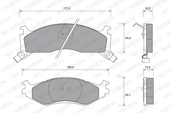 Brake Pad Set, disc brake (151-1681)