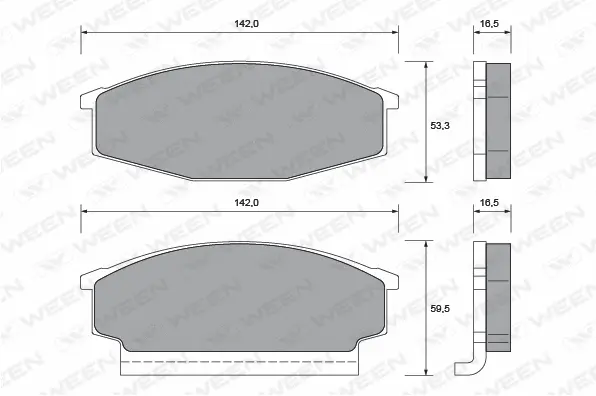 Brake Pad Set, disc brake (151-1417)