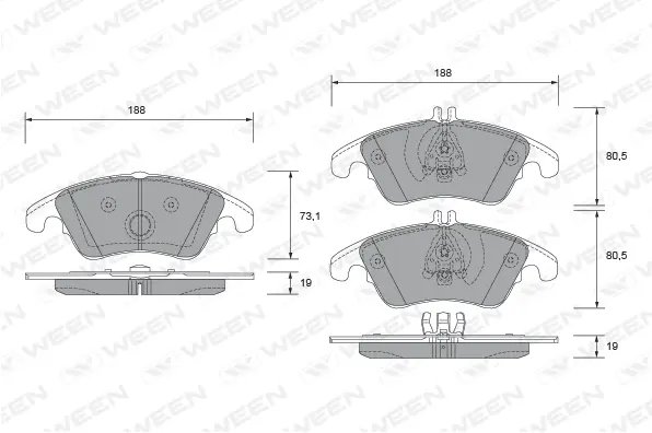 Brake Pad Set, disc brake (151-2665)