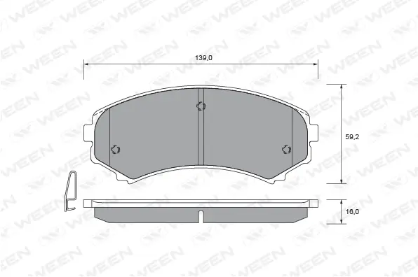 Brake Pad Set, disc brake (151-2232)