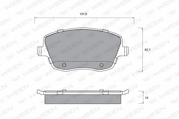 Brake Pad Set, disc brake (151-1341)