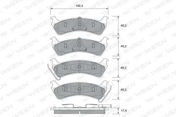 Brake Pad Set, disc brake (151-2441)