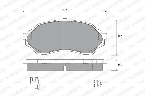 Brake Pad Set, disc brake (151-2188)