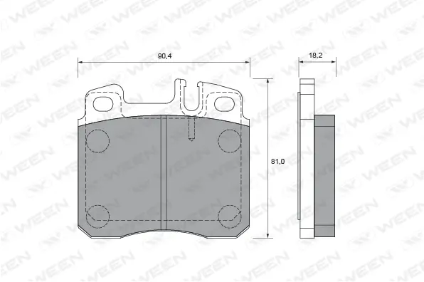 Brake Pad Set, disc brake (151-1655)