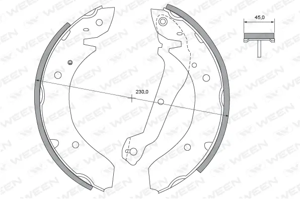 Brake Shoe Set (152-2177)