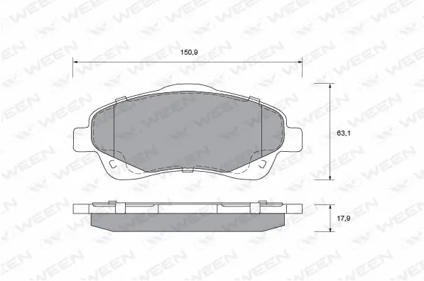 Brake Pad Set, disc brake (151-2305)