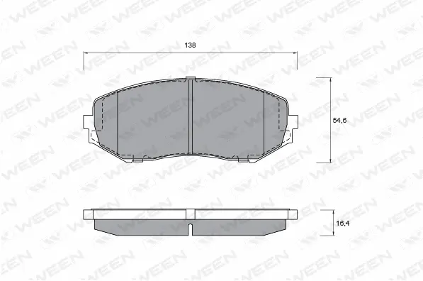 Brake Pad Set, disc brake (151-2587)