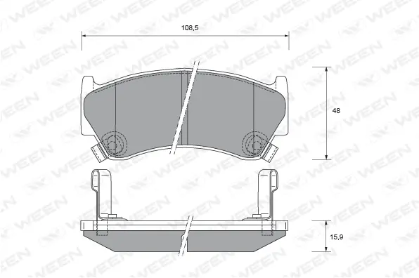 Brake Pad Set, disc brake (151-2176)